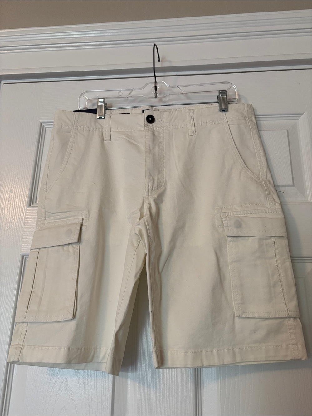 Pimbo Italian Designer Men’s Cream Cargo Shorts-Comfortable Everyday Style Sz 48